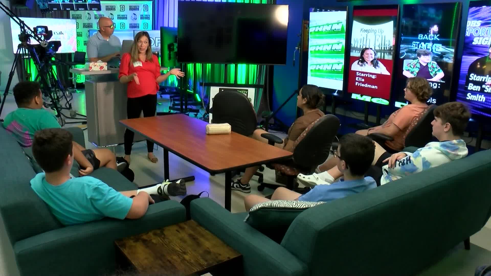 CNBC Julianna Tatelbaum visits DHSTV Media