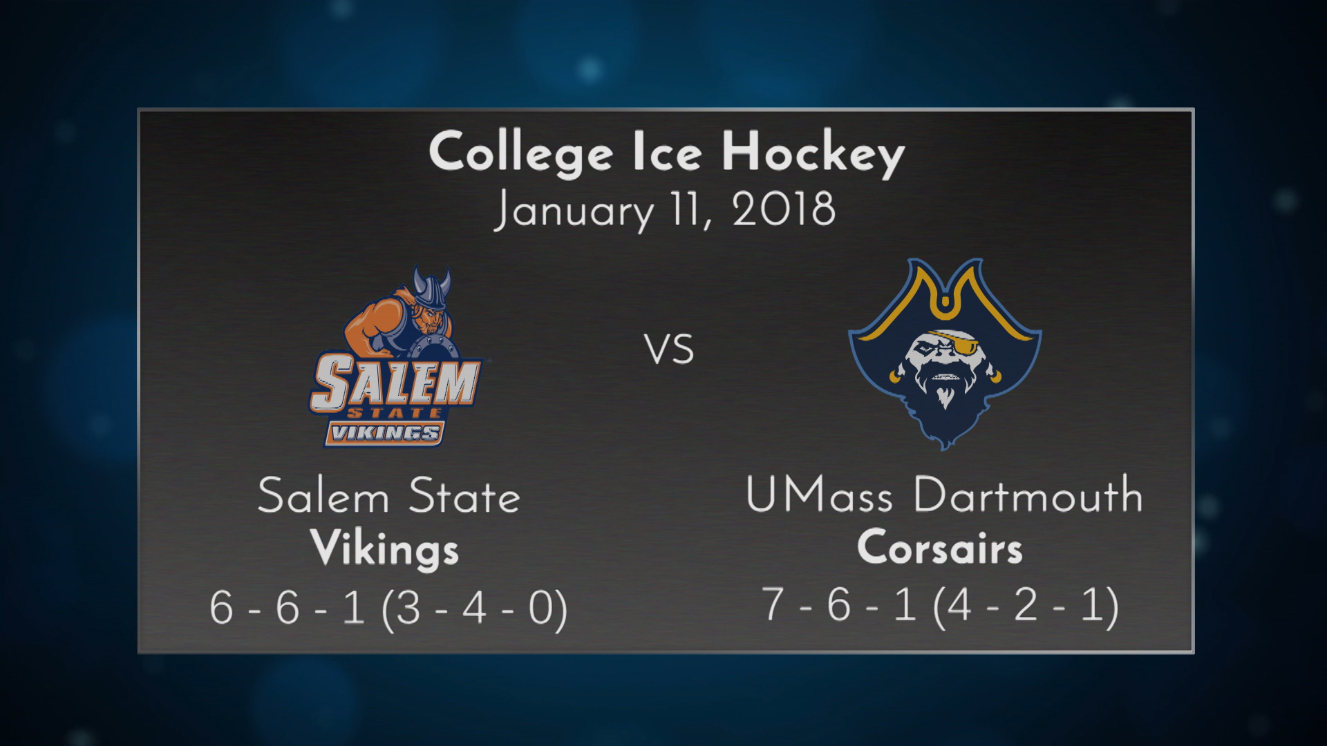 Thumbnail image for UMass Dartmouth Ice Hockey vs Salem State - January 11, 2018