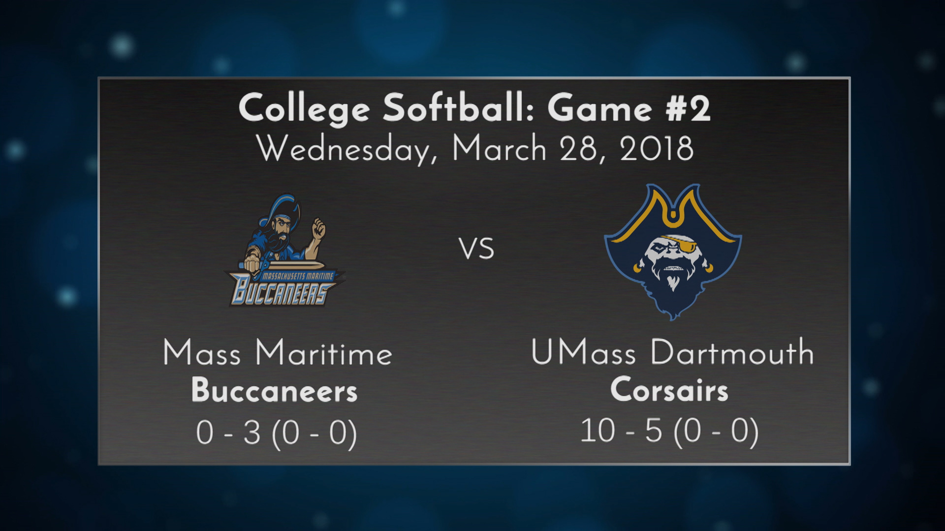 Thumbnail image for UMass Dartmouth Softball vs Mass Maritime - Game 2 - March 28, 2018