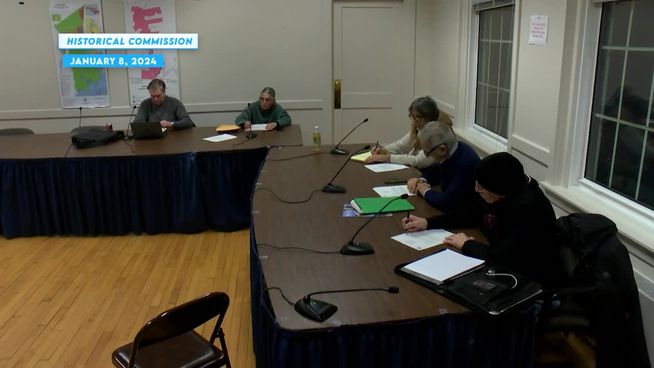 Thumbnail image for Historical Commision Meeting - January 8, 2024