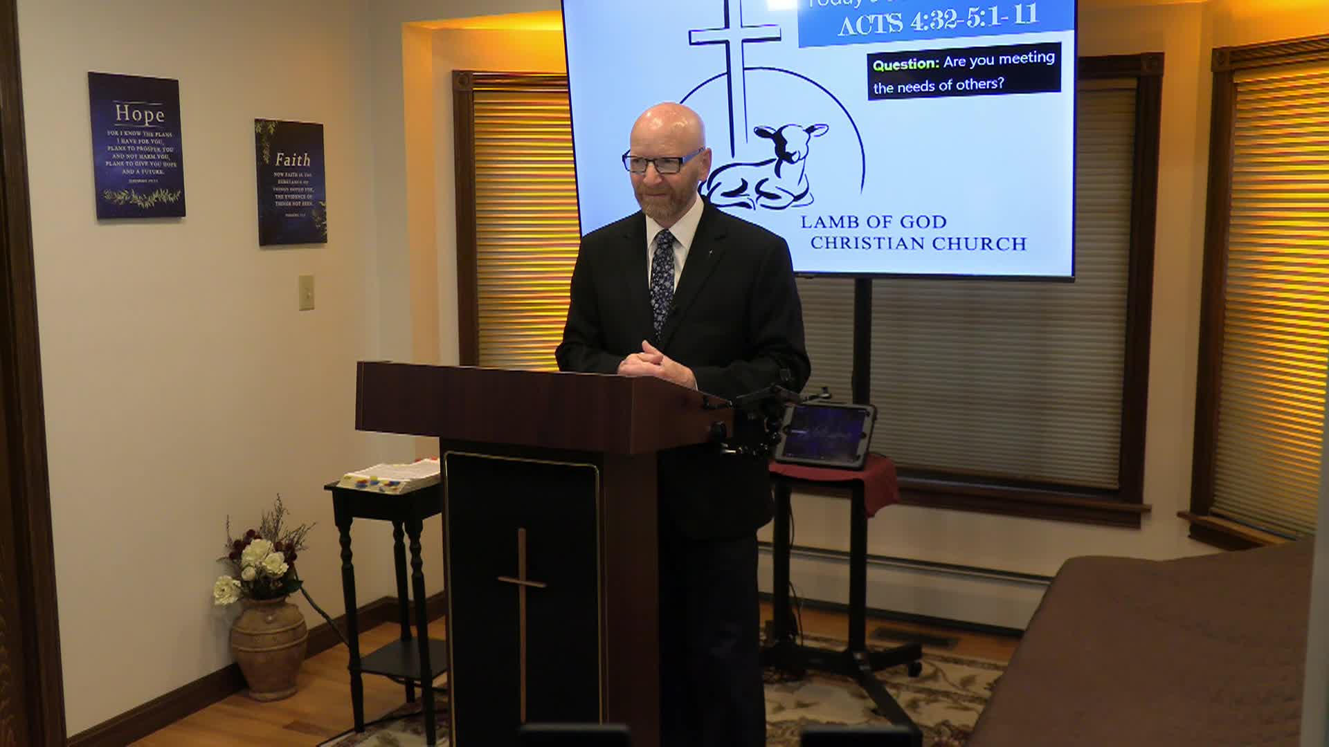 Thumbnail image for Lamb of God Christian Church Sunday Sermon - 126 4_32-5_1-11