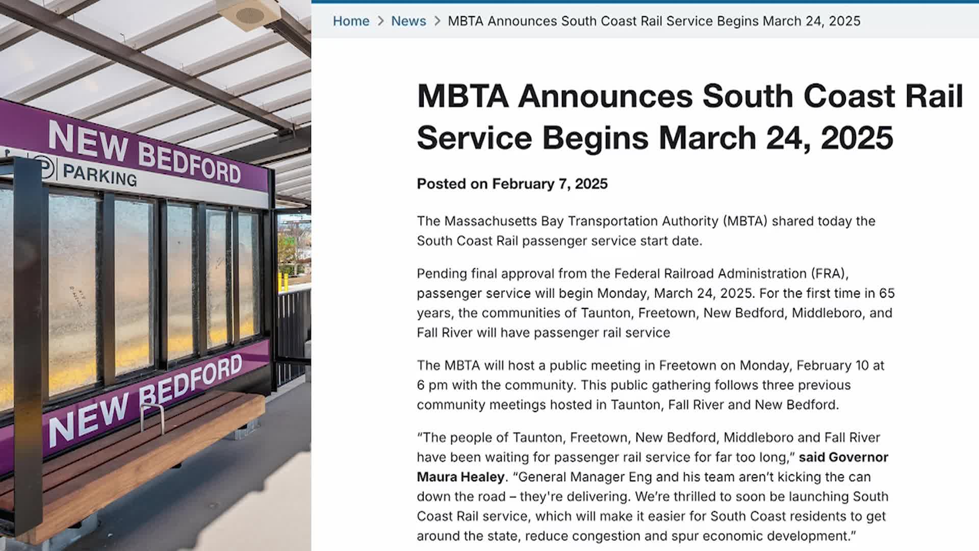 Thumbnail image for A Conversation With South Coast Rail service begins March 24