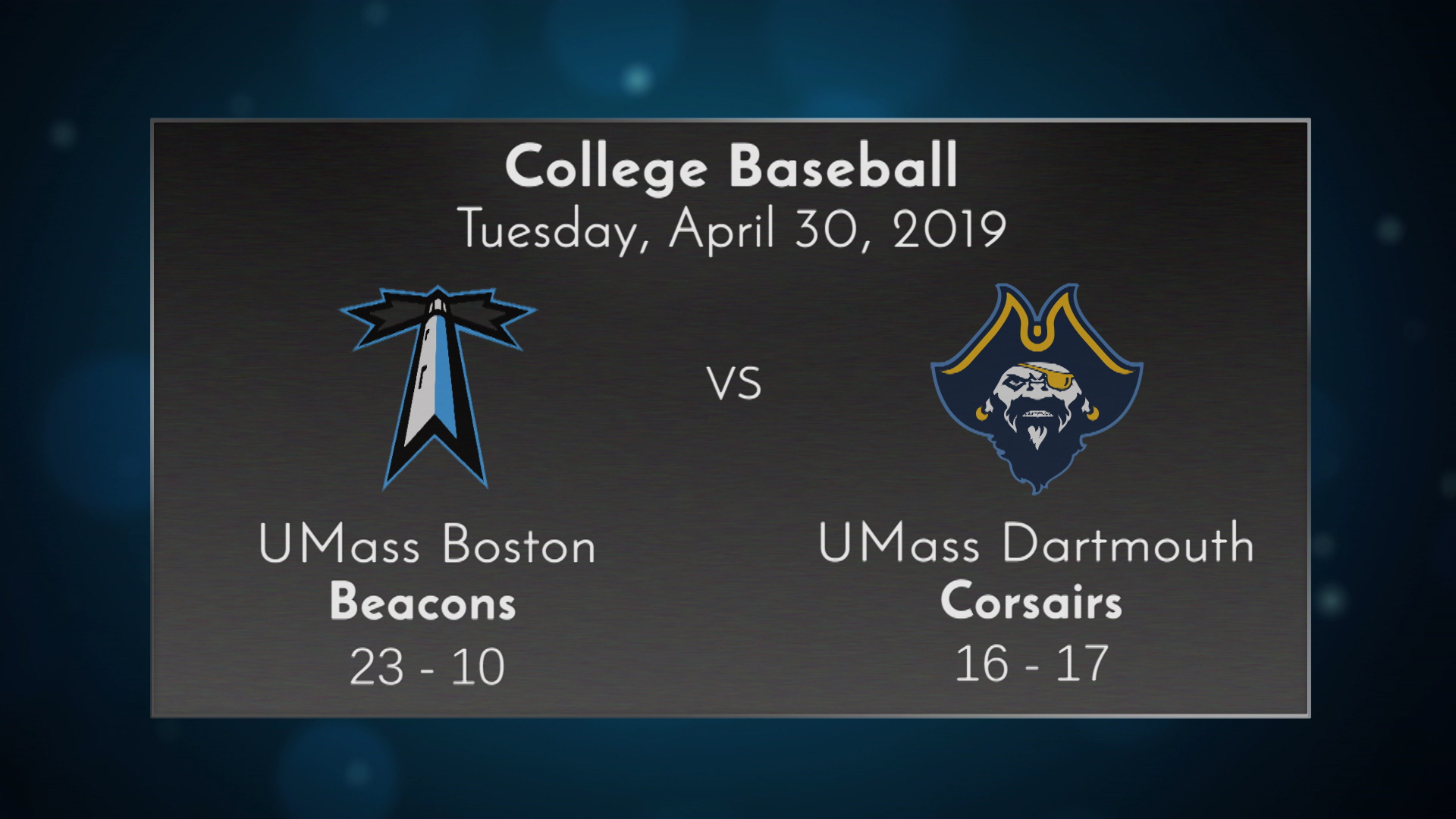 Thumbnail image for UMass Dartmouth Baseball vs UMass Boston - April 30, 2019
