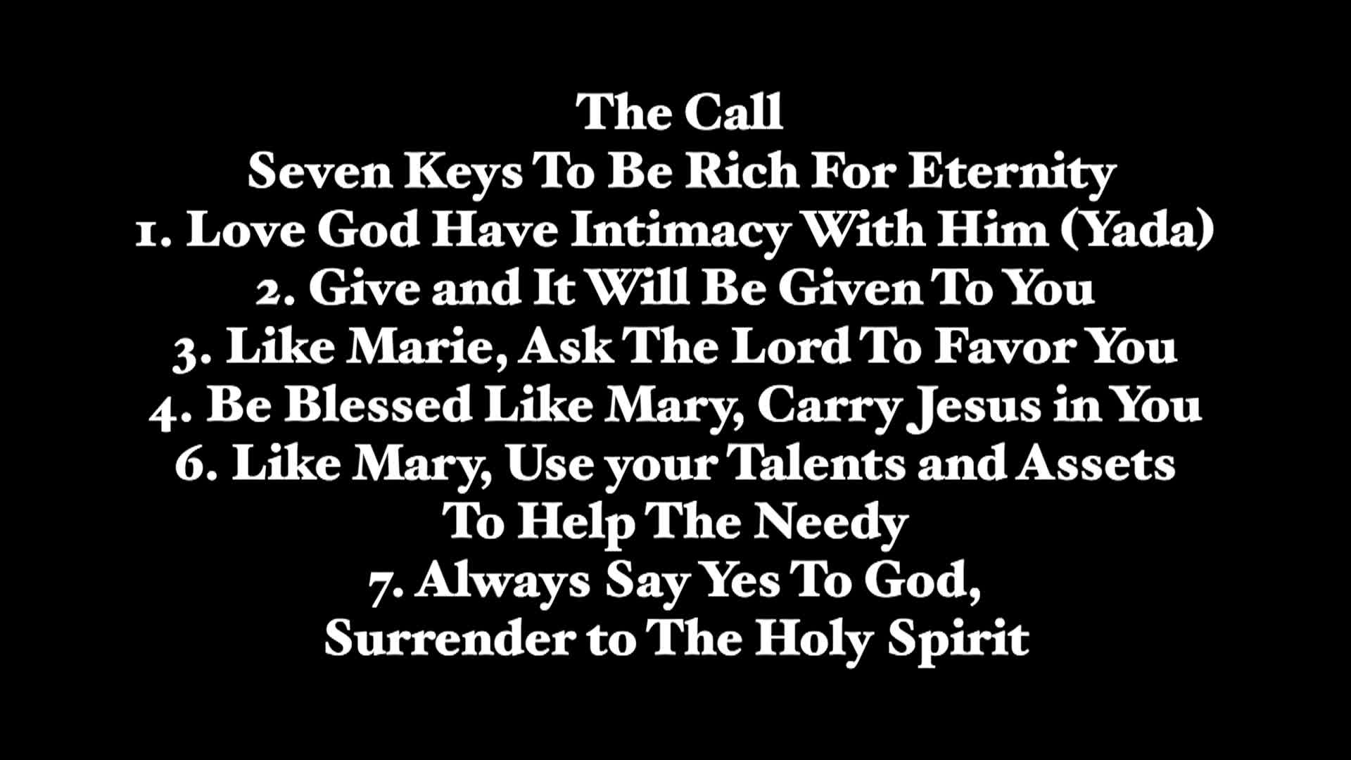 Thumbnail image for The Call - Be Rich Eternally Celebrate Our Lady Of The Asumption