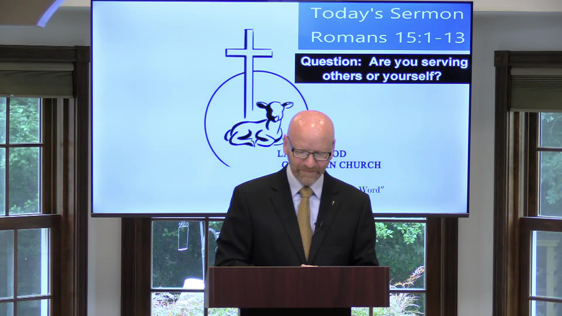 Thumbnail image for Lamb of God Christian Church Sunday Sermon - 185 Romans 15_1-13