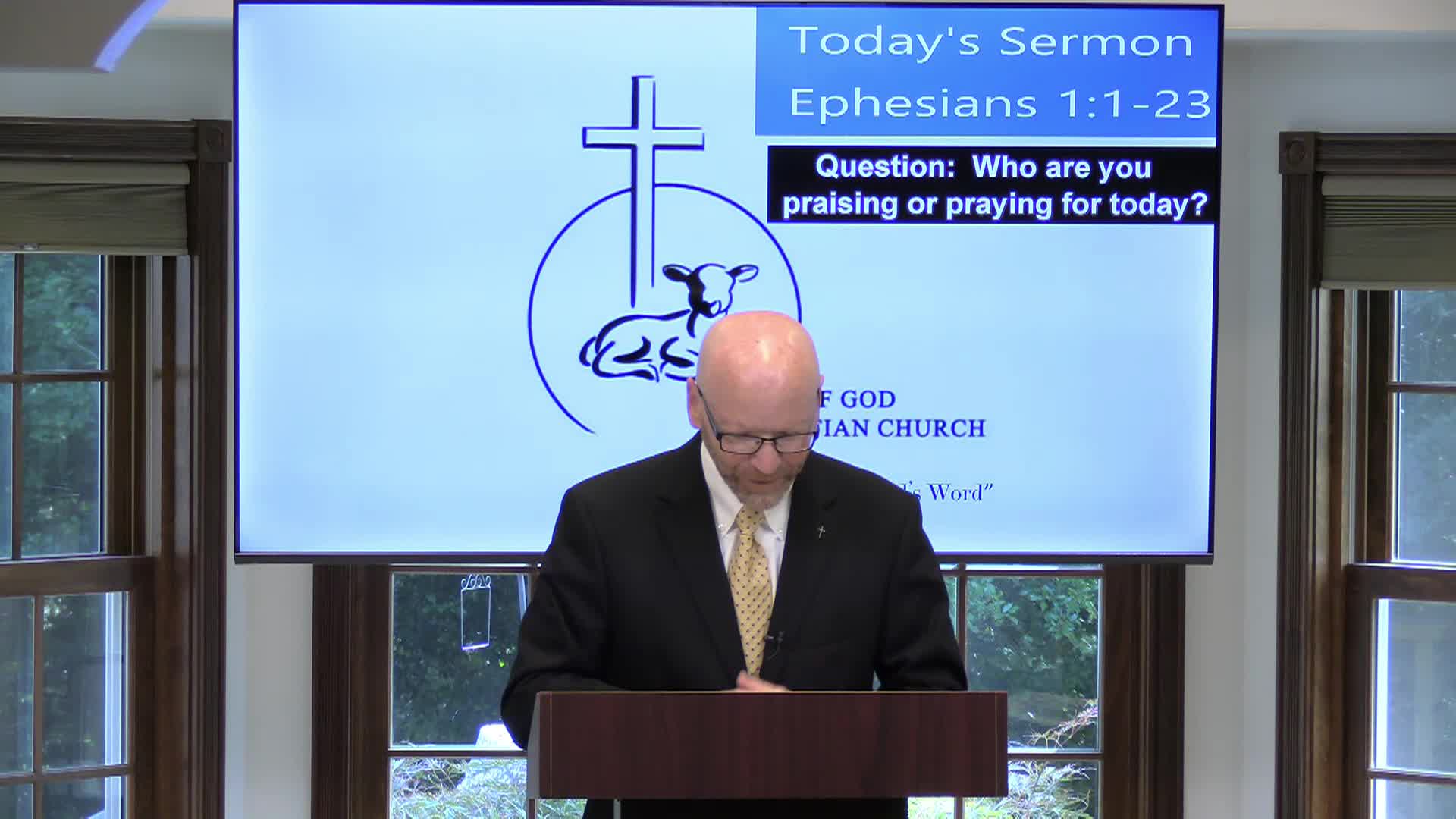 Thumbnail image for Lamb of God Christian Church Sunday Sermon - 188 Ephesians 1_1-23