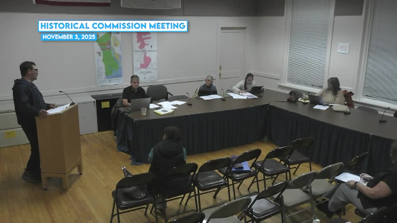 Historical Commission Meeting - November 3, 2025