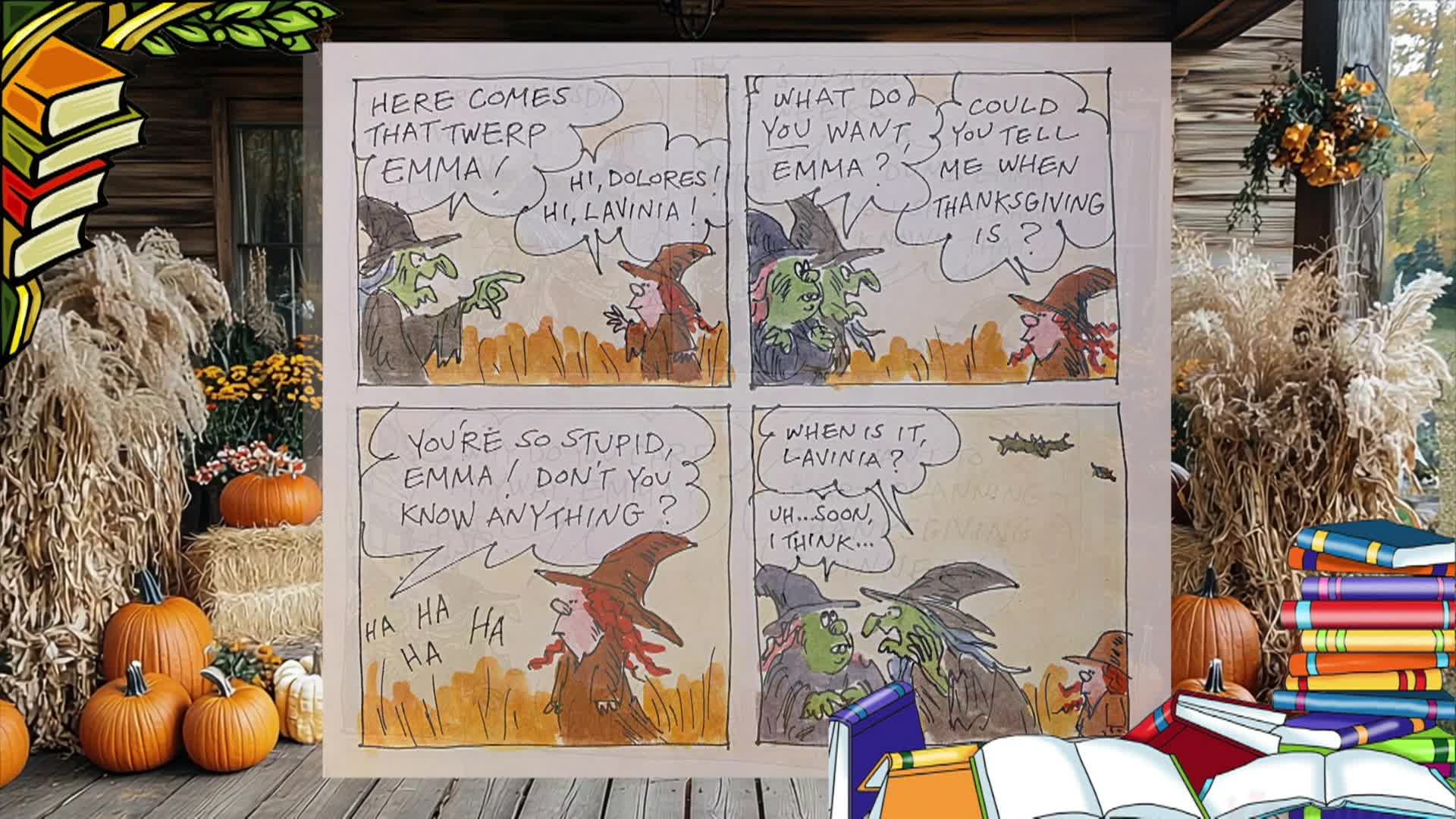 Thumbnail image for Cosette's Enchanted Journey's Episode 78 - Fried Feathers For Thanksgiving by James Stevenson