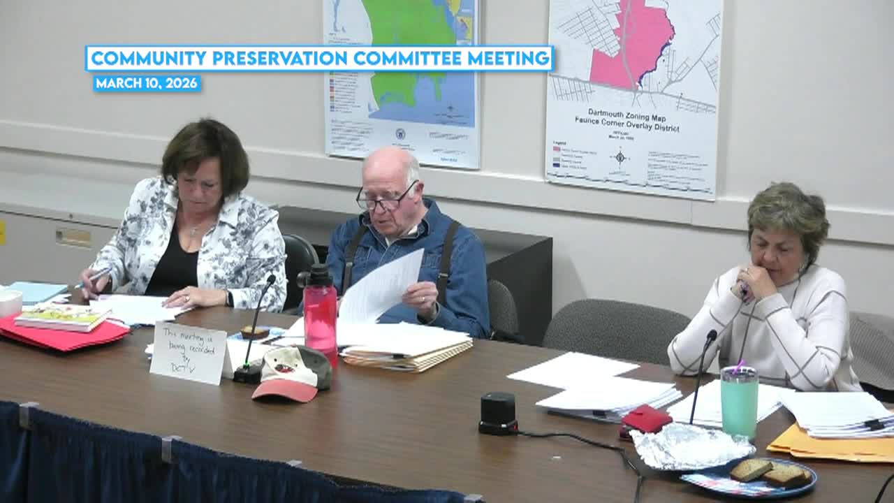 Community Preservation Committee Meeting March 10, 2026