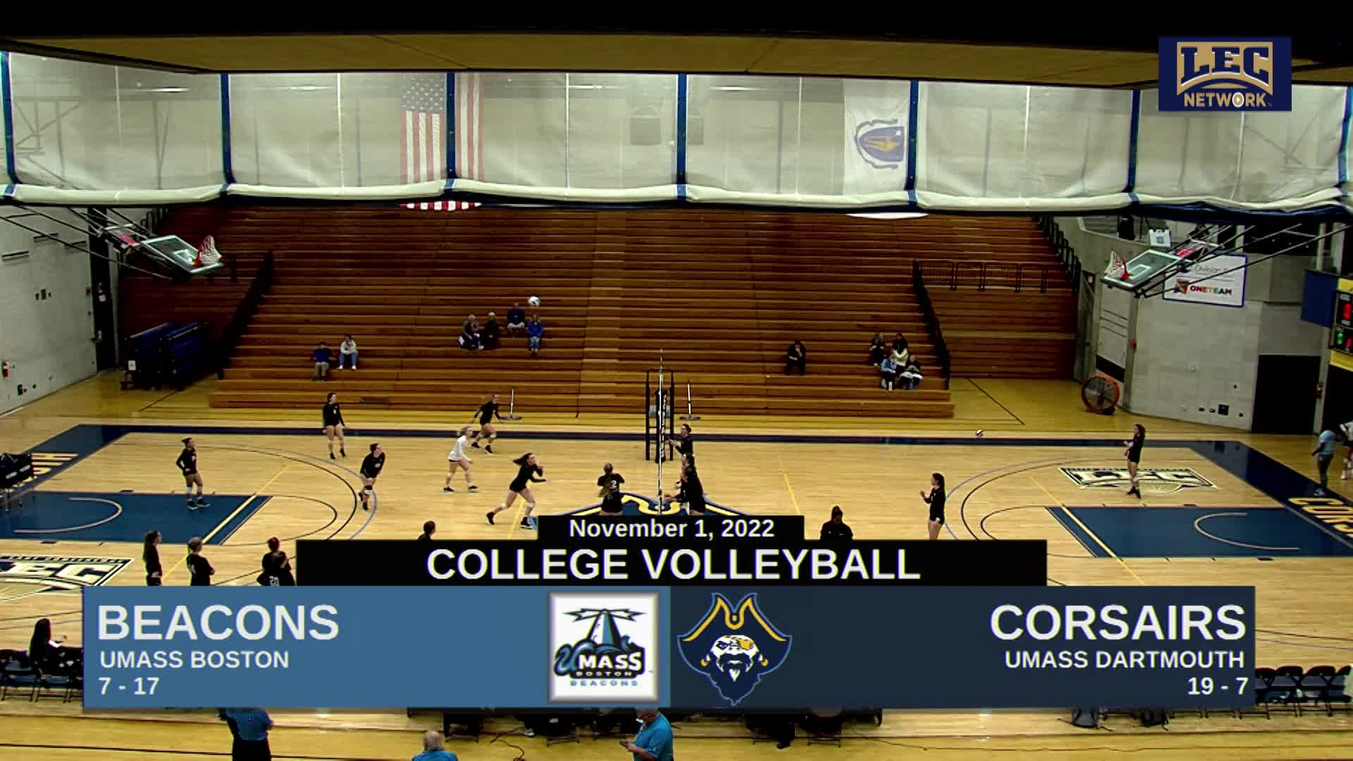 UMass Dartmouth LEC Womens Volleyball vs UMass Boston - November 1, 2022